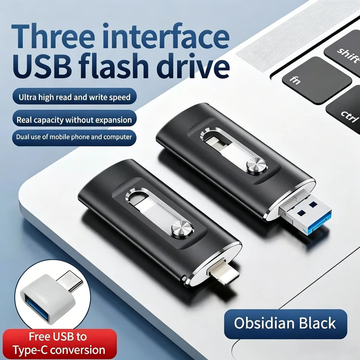 Portable 4-in-1 USB Flash Drive – Fast Photo Backup & Extra Storage for Phone, Tablet & Computer-RH