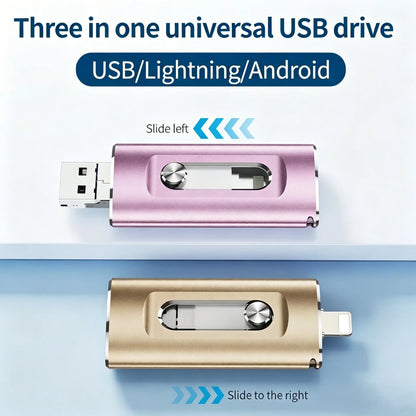 Portable 4-in-1 USB Flash Drive – Fast Photo Backup & Extra Storage for Phone, Tablet & Computer-RH