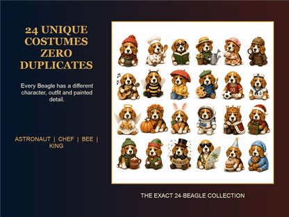 🐶🎄Beagle Magic Advent Calendar 2026 – 24 Days of Unique Beagle Miniature Collectibles, 24 Cute Holiday