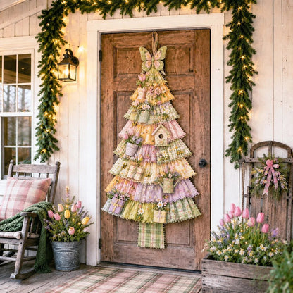 🔥 SPECIAL OFFER |🎄Beginner-Friendly DIY Oversized Patchwork Christmas Tree Door Hanging Kit💕