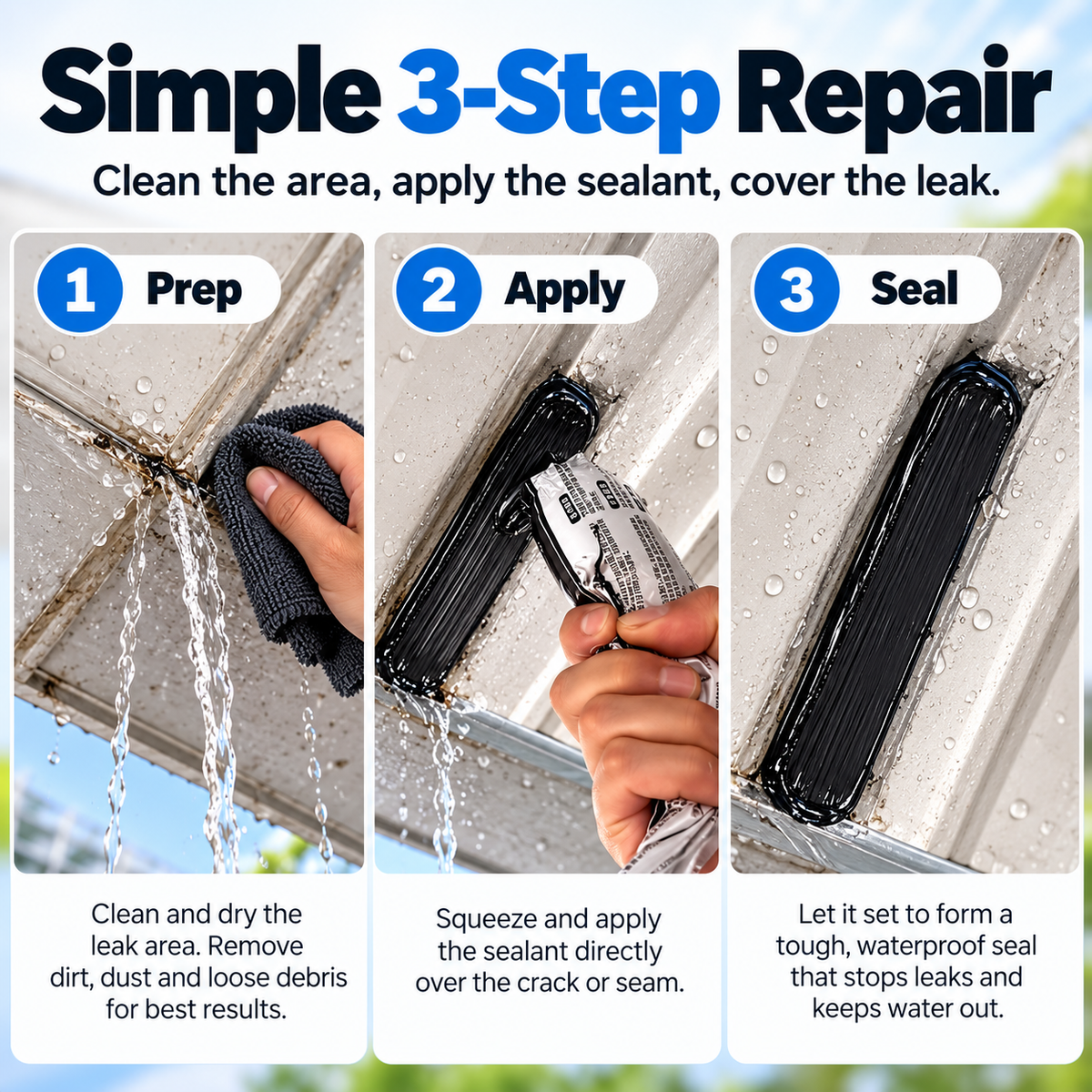 9900 Leak Repair Sealing Paste – Black or White – product view 3