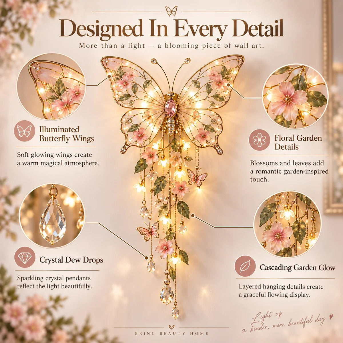 🔥Last Day 49%🦋Butterfly Garden Light - 31.5-Inch