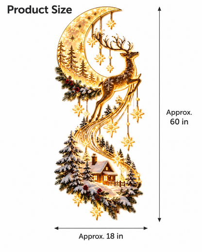 Reindeer Under the Starry Sky – Cozy Christmas Cabin