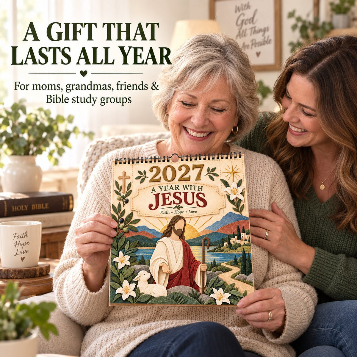 🔥 SPECIAL OFFER |✝️ 2027 Walking With Jesus Wall Calendar