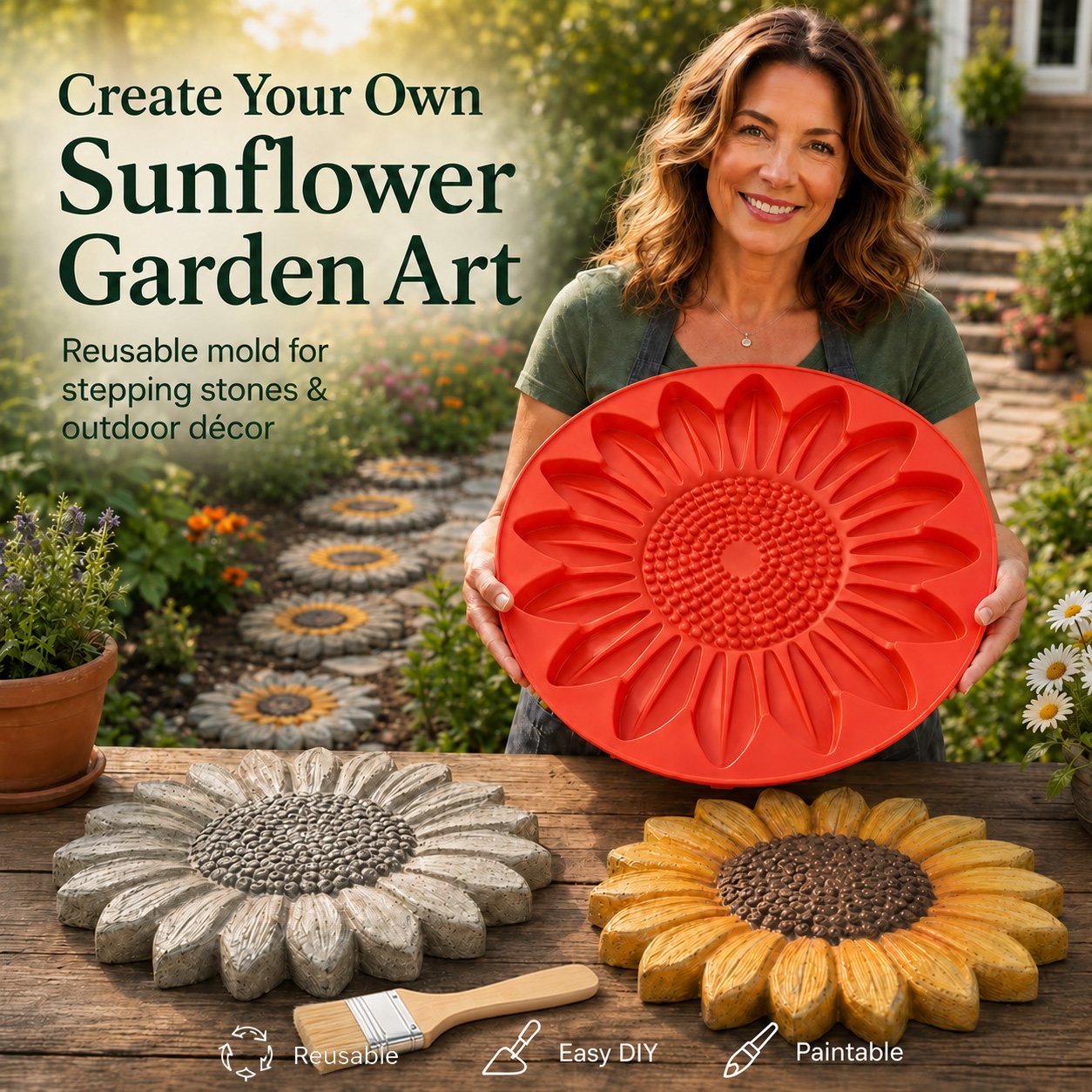 💥 LAST DAY 49% OFF - 🌻Reusable Garden Art Mold – Make Your Garden Truly One of a Kind (📦Buy 2 Free Shipping)