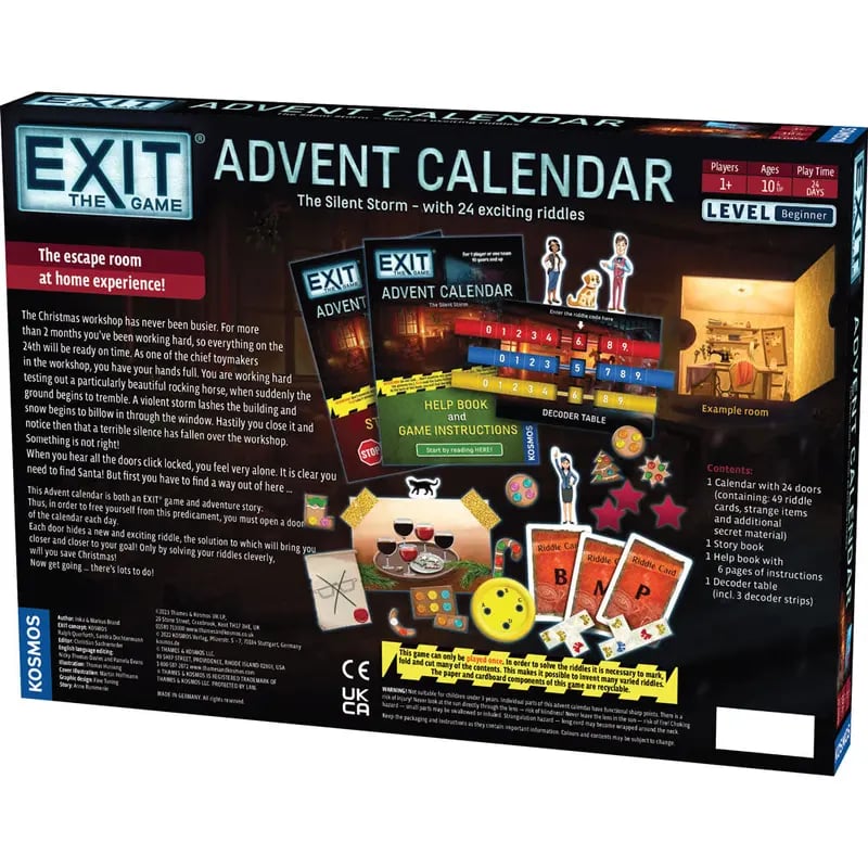🎄 Escape the Workshop! Advent Calendar – 🗝️✨ 24 Days of Puzzle Adventure & Fun