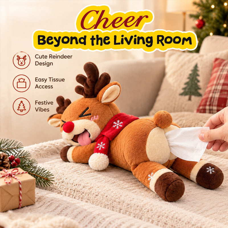 Funny Christmas Reindeer Tissue Holder – product view 2