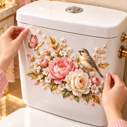 Animal & Floral Toilet Decals – Decorative Design Collection – product view 3