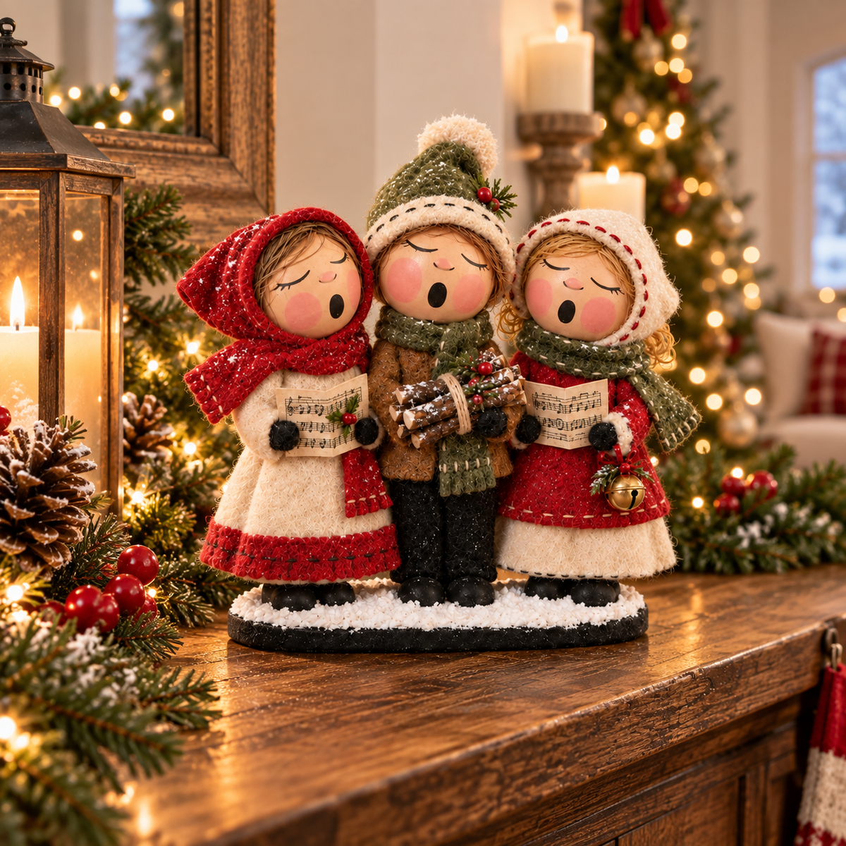 Vintage Christmas Carolers Figurine