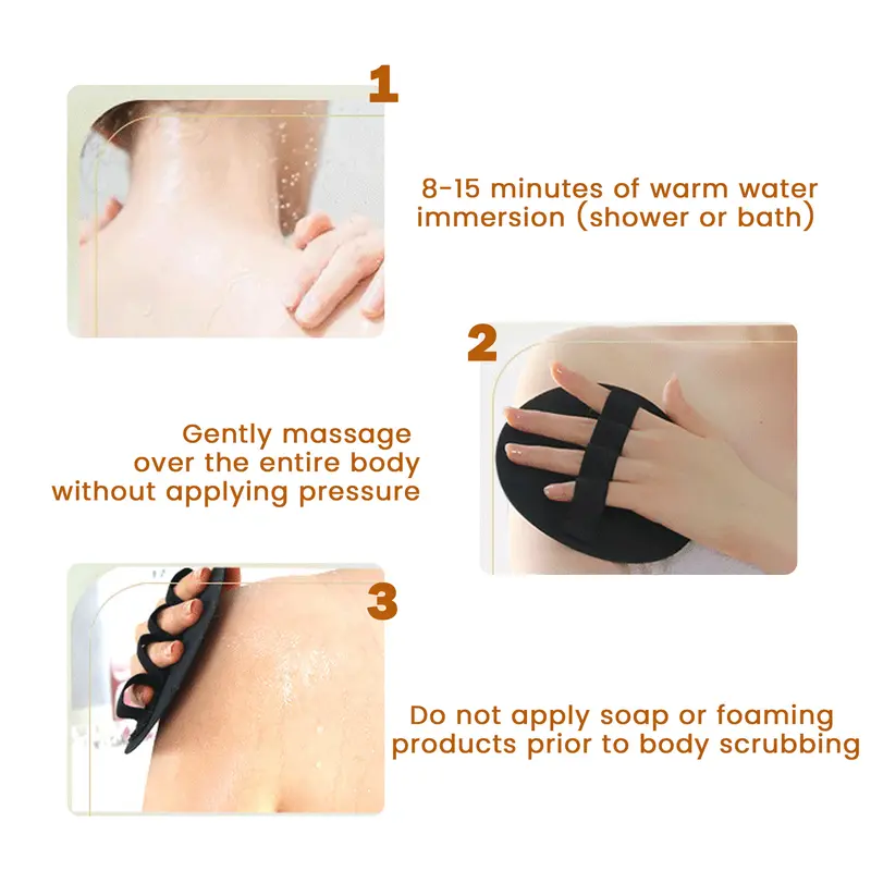 How to use the exfoliating bath glove