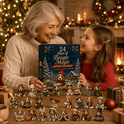 🐶🎄Beagle Magic Advent Calendar 2026 – 24 Days of Unique Beagle Miniature Collectibles, 24 Cute Holiday
