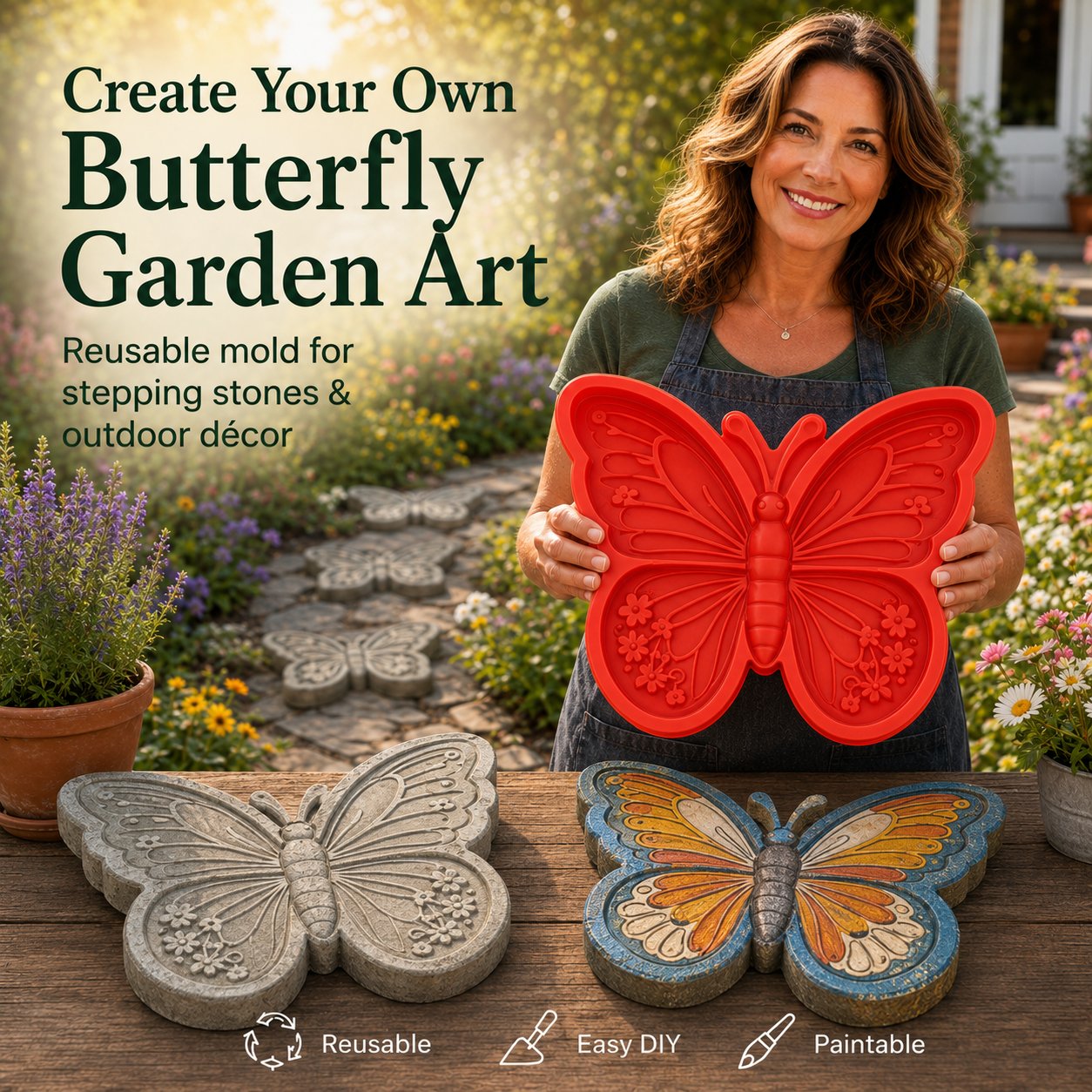 💥 LAST DAY 49% OFF - 🌻Reusable Garden Art Mold – Make Your Garden Truly One of a Kind (📦Buy 2 Free Shipping)