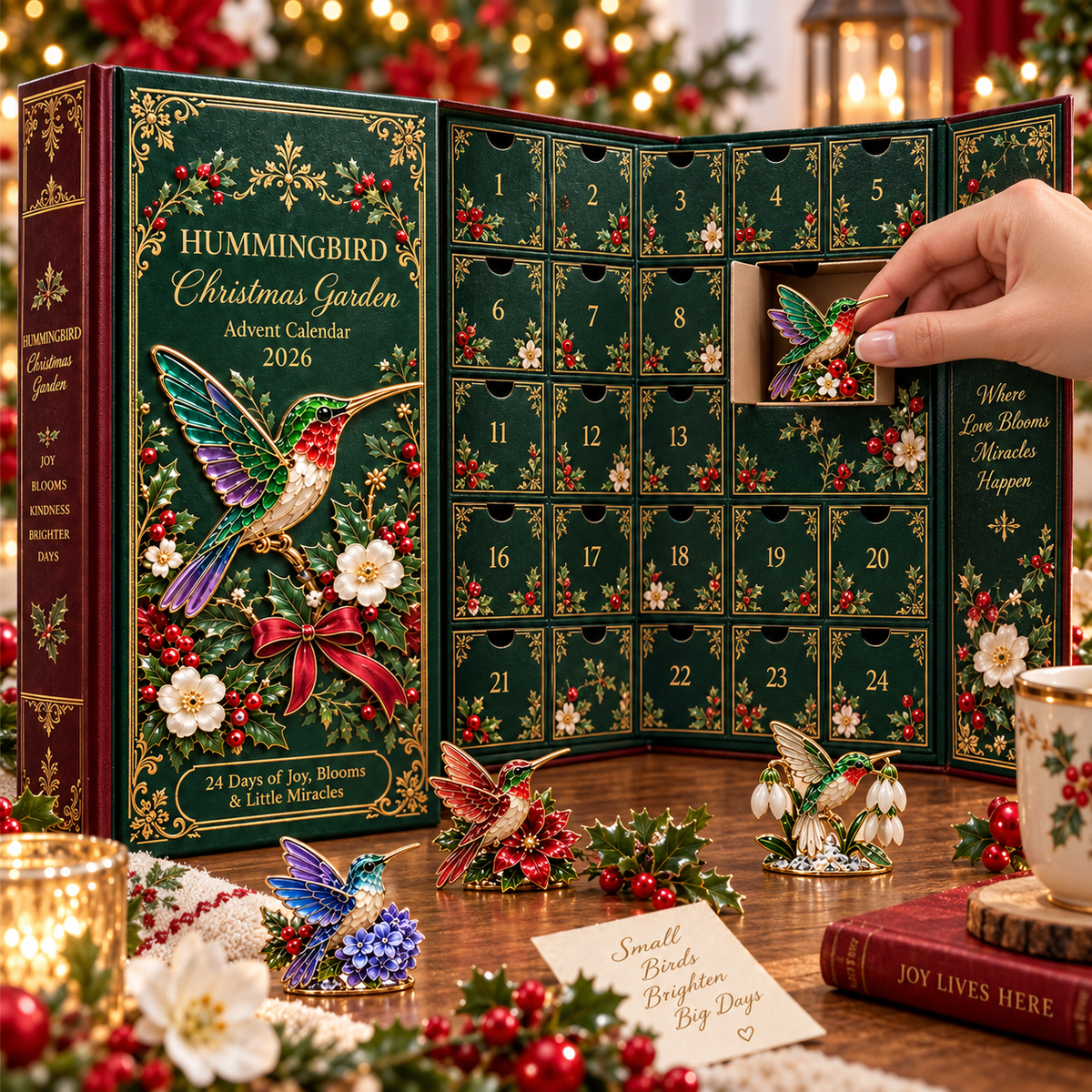🎁24 Days of Joy in Bloom — Hummingbird Christmas Garden Advent Calendar 2026