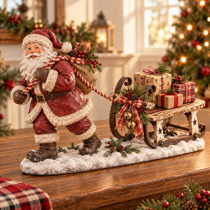 Santa’s Christmas Sleigh Farmhouse Table Decor