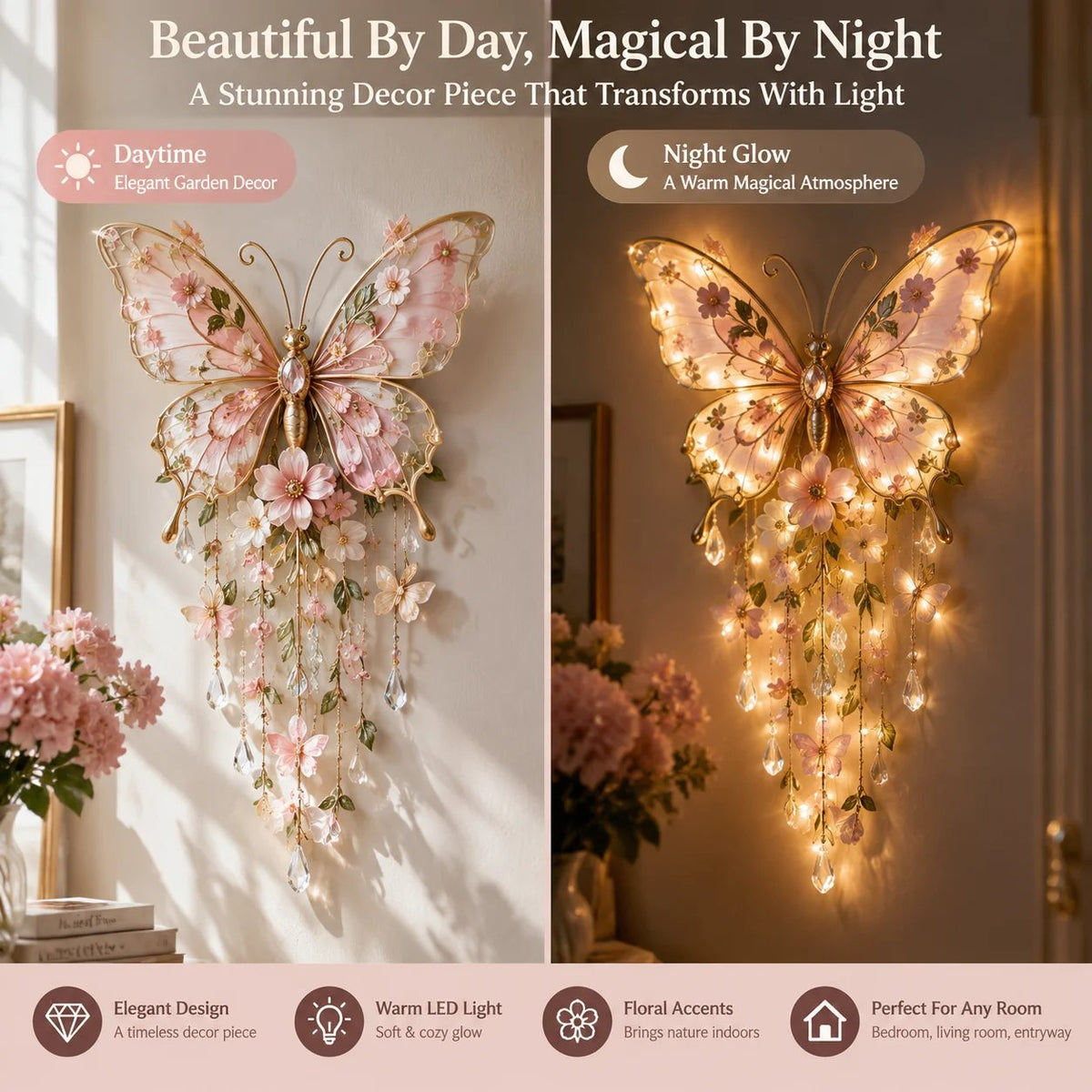 🔥Last Day 49%🦋Butterfly Garden Light - 31.5-Inch