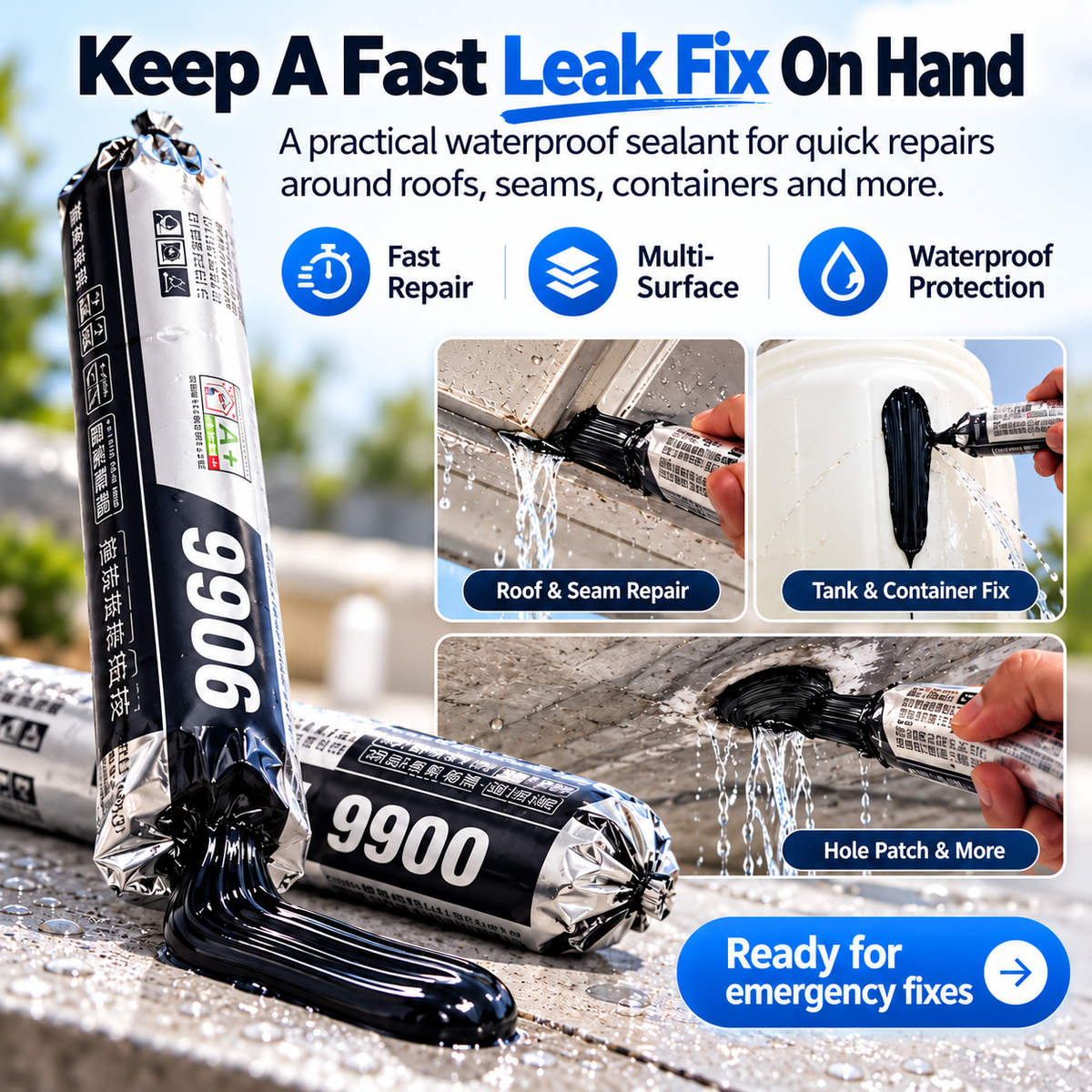 9900 Leak Repair Sealing Paste – Black or White – product view 2