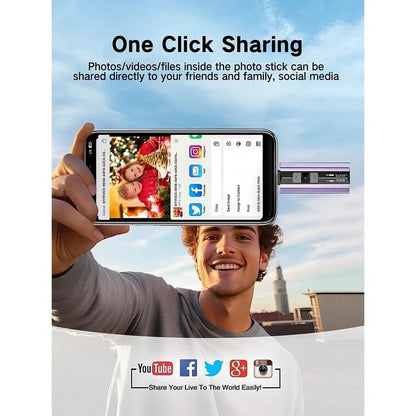 💥LAST DAY SALE 49% OFF-Flash Drive Intended for iPhone iPad, Memory Stick Storage for Photos and Videos Backup, Compatible with iPhone iPad Android PC, Plug and Play