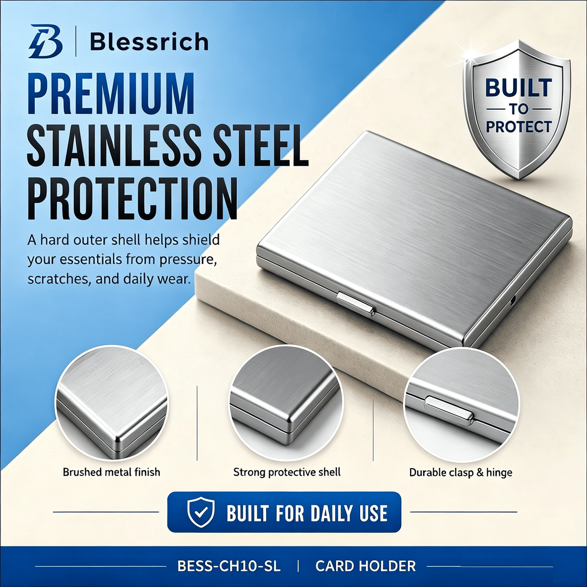 RFID Blocking Metal Card Holder