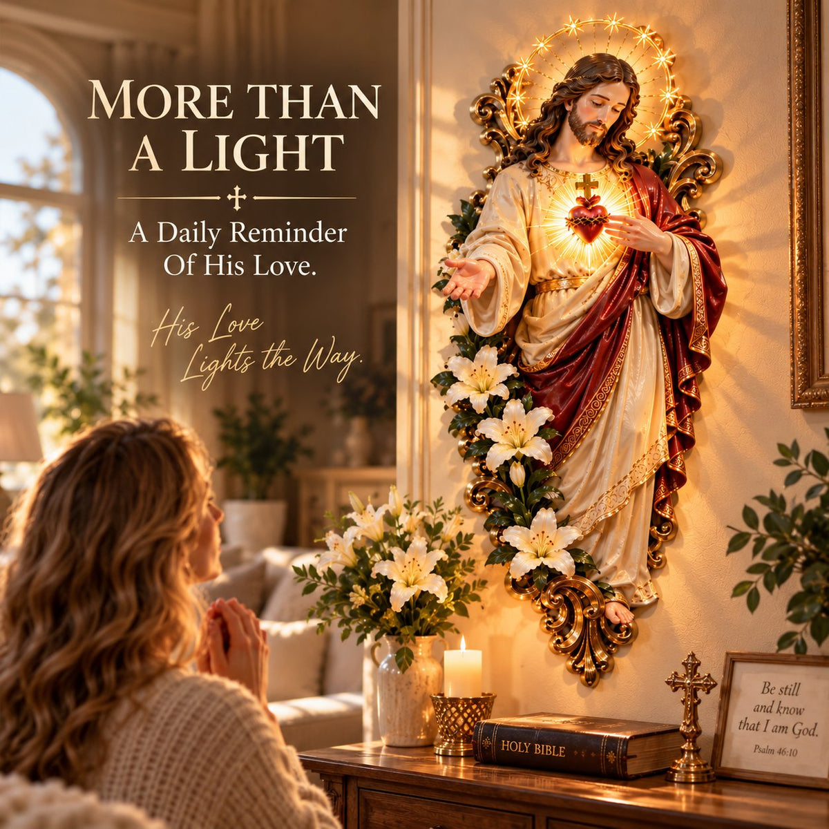 Sacred Heart of Jesus 3D Lighted Wall Decor