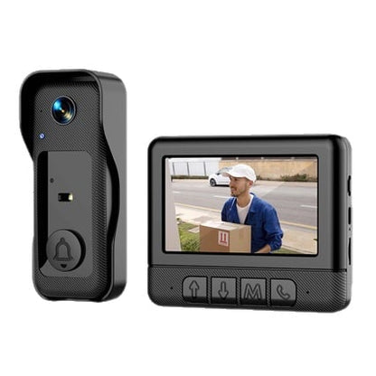 Visual smart doorbell with 4.3-inch color display, 0.3 megapixel camera for home security