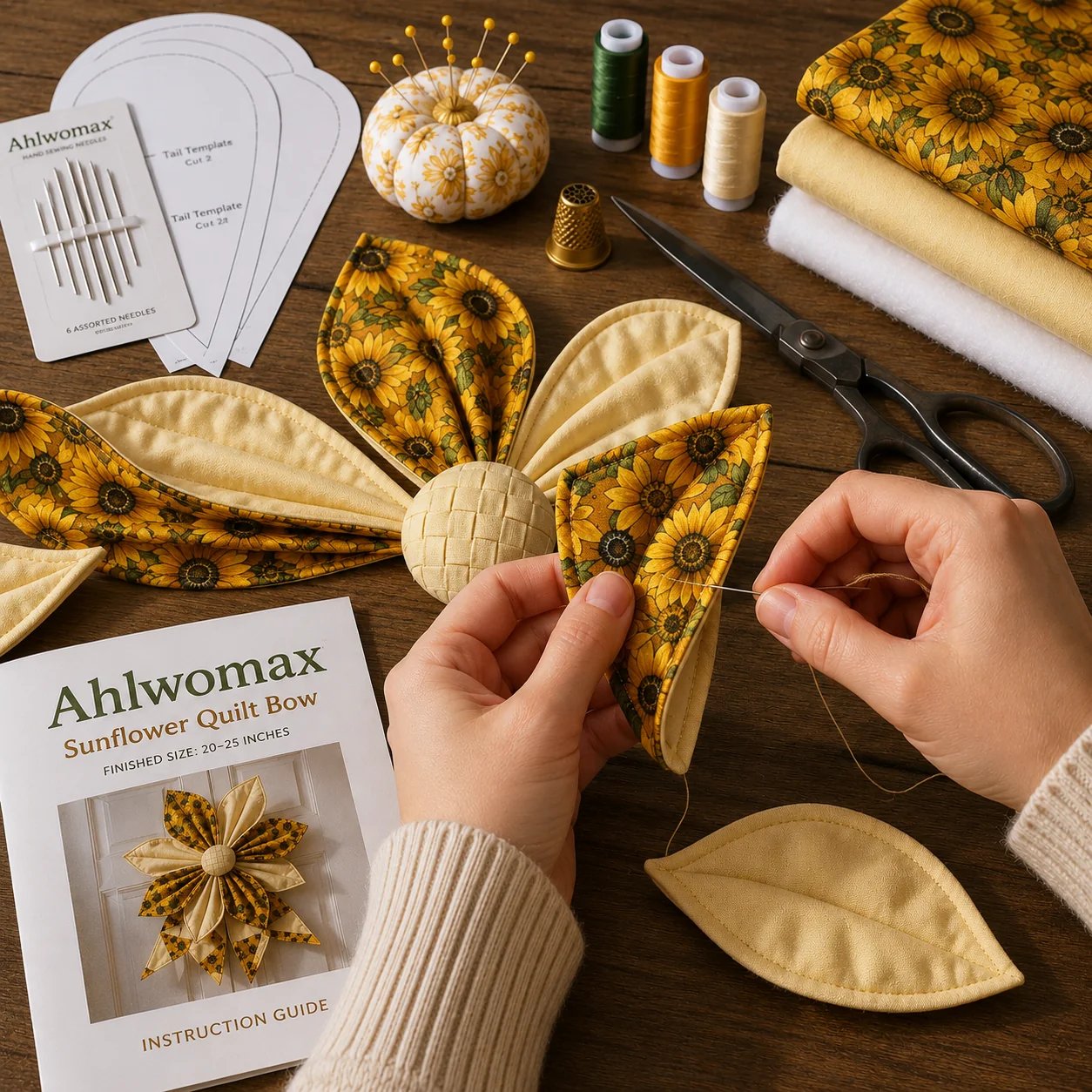 💥🏆 Last Day 50% OFF - Large Patchwork Bow Sewing Kit