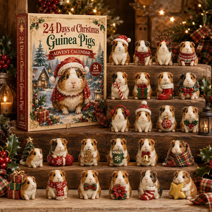 CHRISTMAS KICKOFF: 48%OFF - 2026 Guinea Pig Christmas Advent Calendar - 24 Days of Adorable Festive Surprises, Acrylic Ornaments Blind Box -Gift for Guinea Pig Lovers