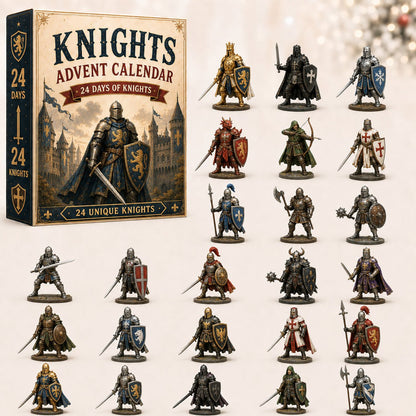 ⌛⚔️ 🏰 Knights Advent Calendar 2026 | 24 Days of Knights with 24 Unique Medieval Warrior Figurines & Fantasy Collectibles 🎄🛡️2D Acrylic Version