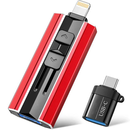💥LAST DAY SALE 49% OFF-Flash Drive Intended for iPhone iPad, Memory Stick Storage for Photos and Videos Backup, Compatible with iPhone iPad Android PC, Plug and Play