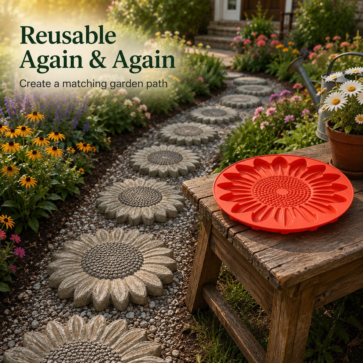 💥 LAST DAY 49% OFF - 🌻Reusable Garden Art Mold – Make Your Garden Truly One of a Kind (📦Buy 2 Free Shipping)