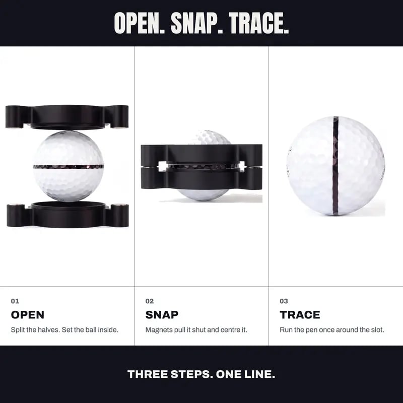 The Halo — 360° Golf Ball Line Marker