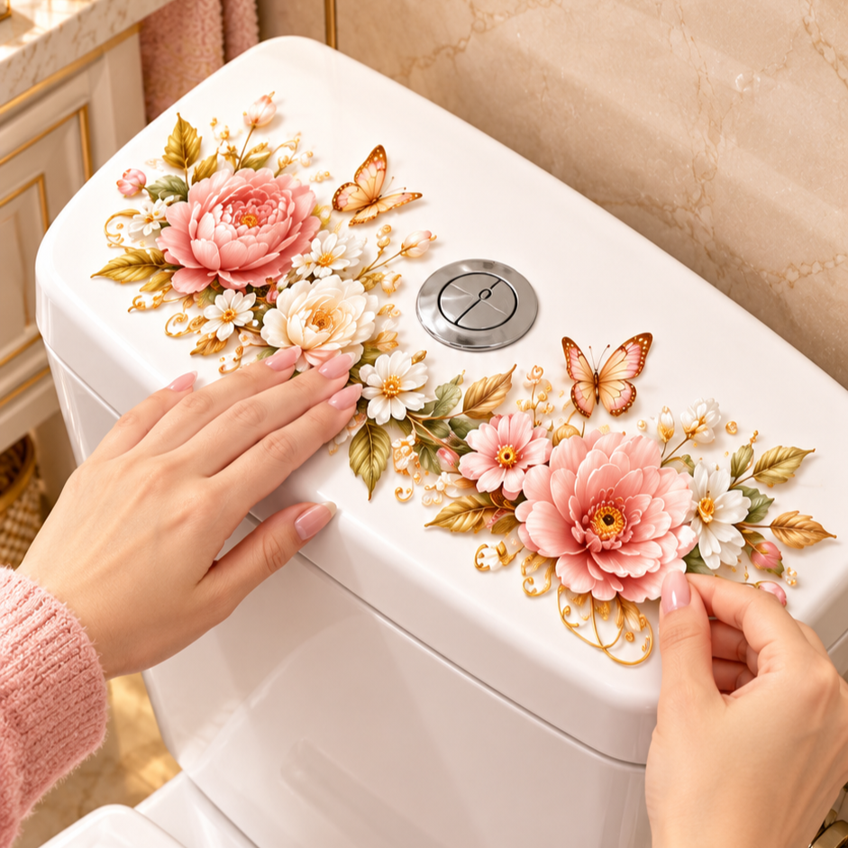 Animal & Floral Toilet Decals – Decorative Design Collection – product view 8
