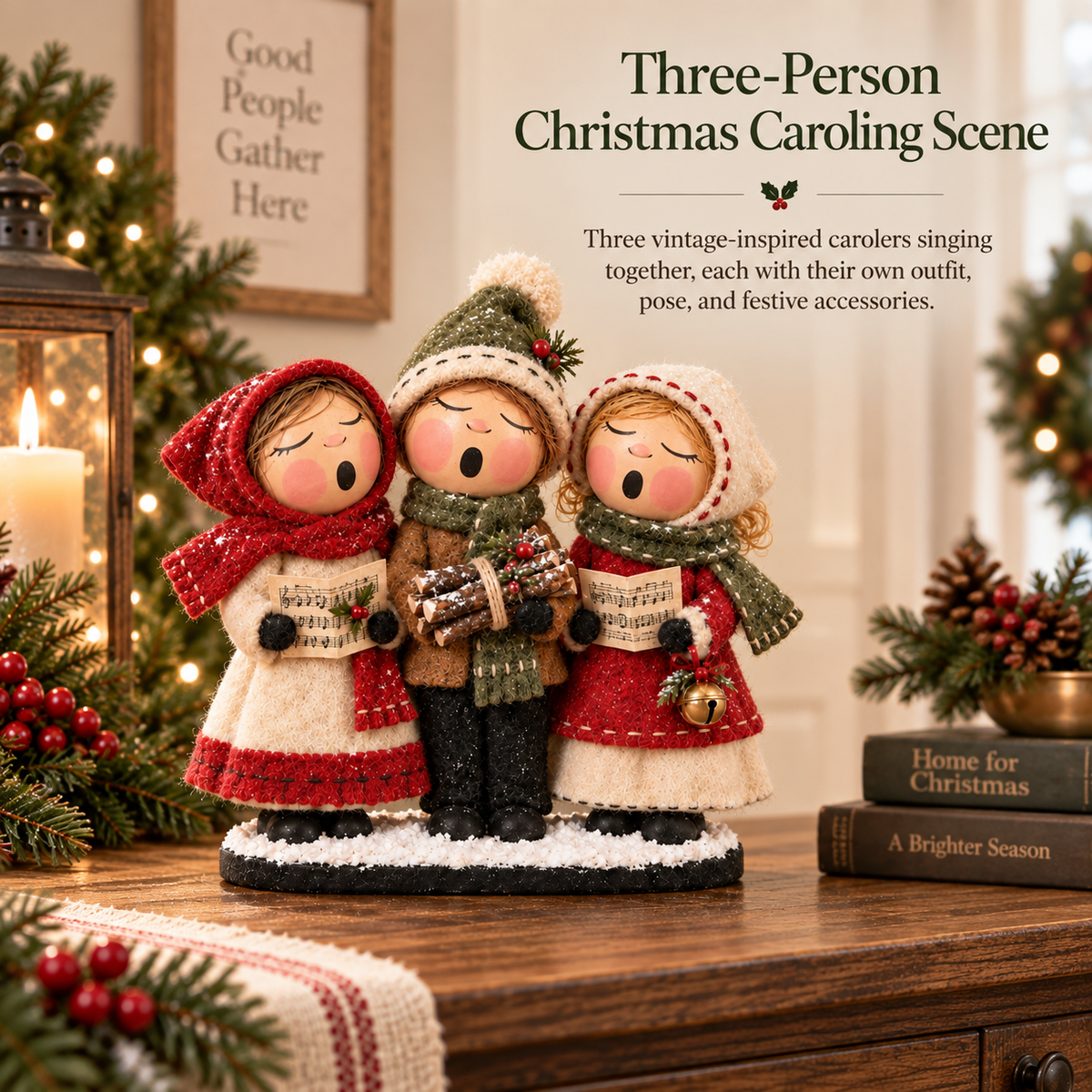 Vintage Christmas Carolers Figurine
