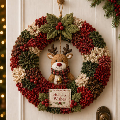 🔥 SPECIAL OFFER |🎄DIY Poke Art Kit - Fabric Poke Wreath