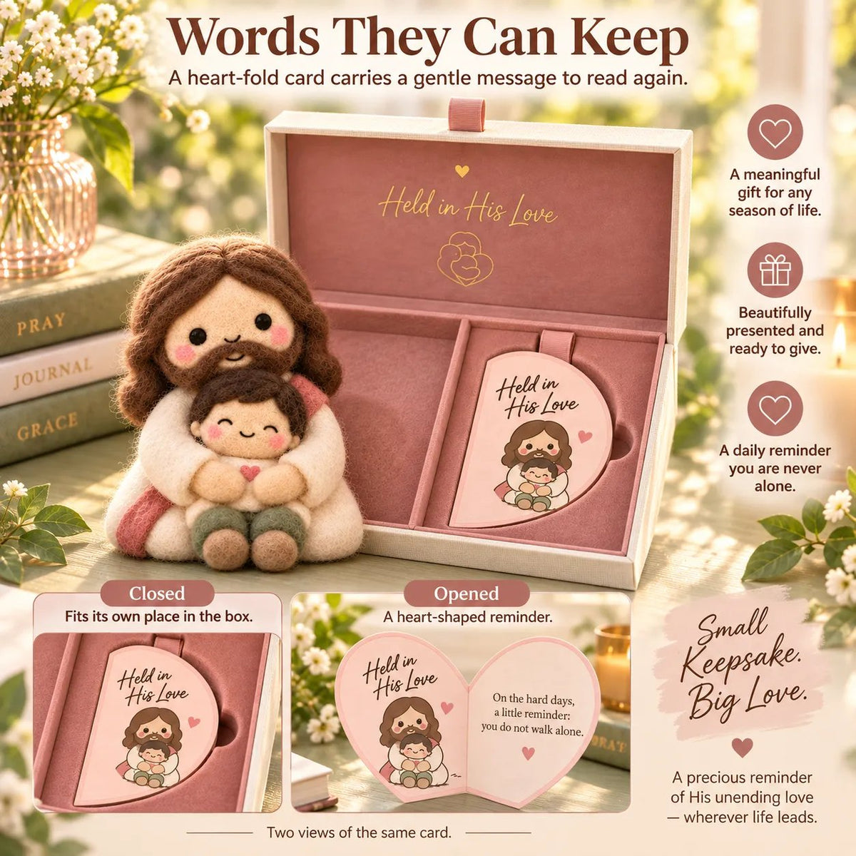 Faith & Meaning | 6 Heartfelt Felt Keepsake Designs with Message Cards ✝️ (✨Buy 2 Free Shipping)