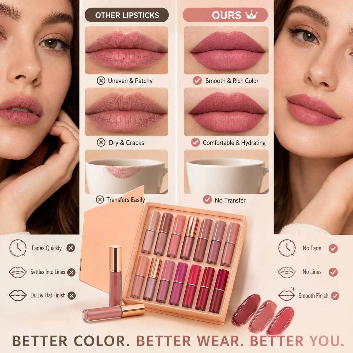 💄 12-Color Liquid Lipstick Gift Set