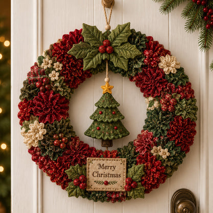 🔥 SPECIAL OFFER |🎄DIY Poke Art Kit - Fabric Poke Wreath