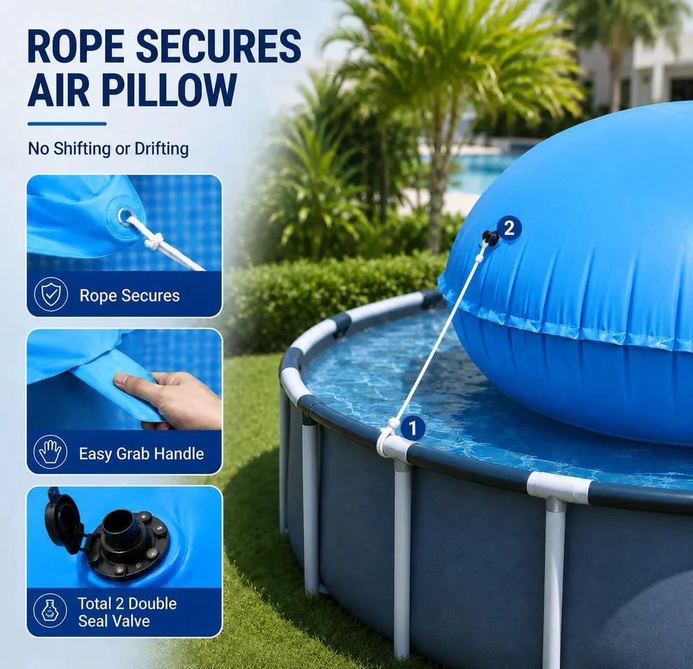 Uirway Heavy-Duty PVC Winter Pool Pillow for Above-Ground Pools