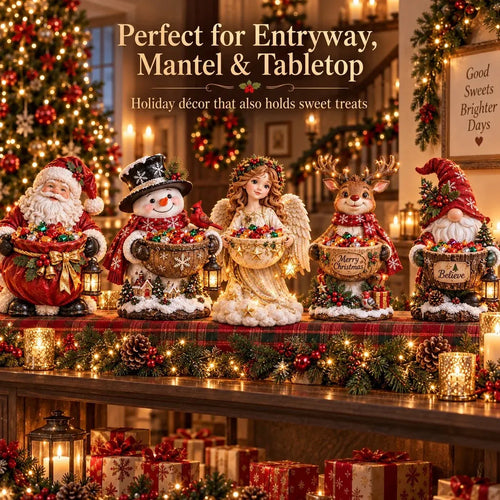 🎄 ✨ Lighted Christmas Candy Bowl Collection – 5 Festive Holiday Designs