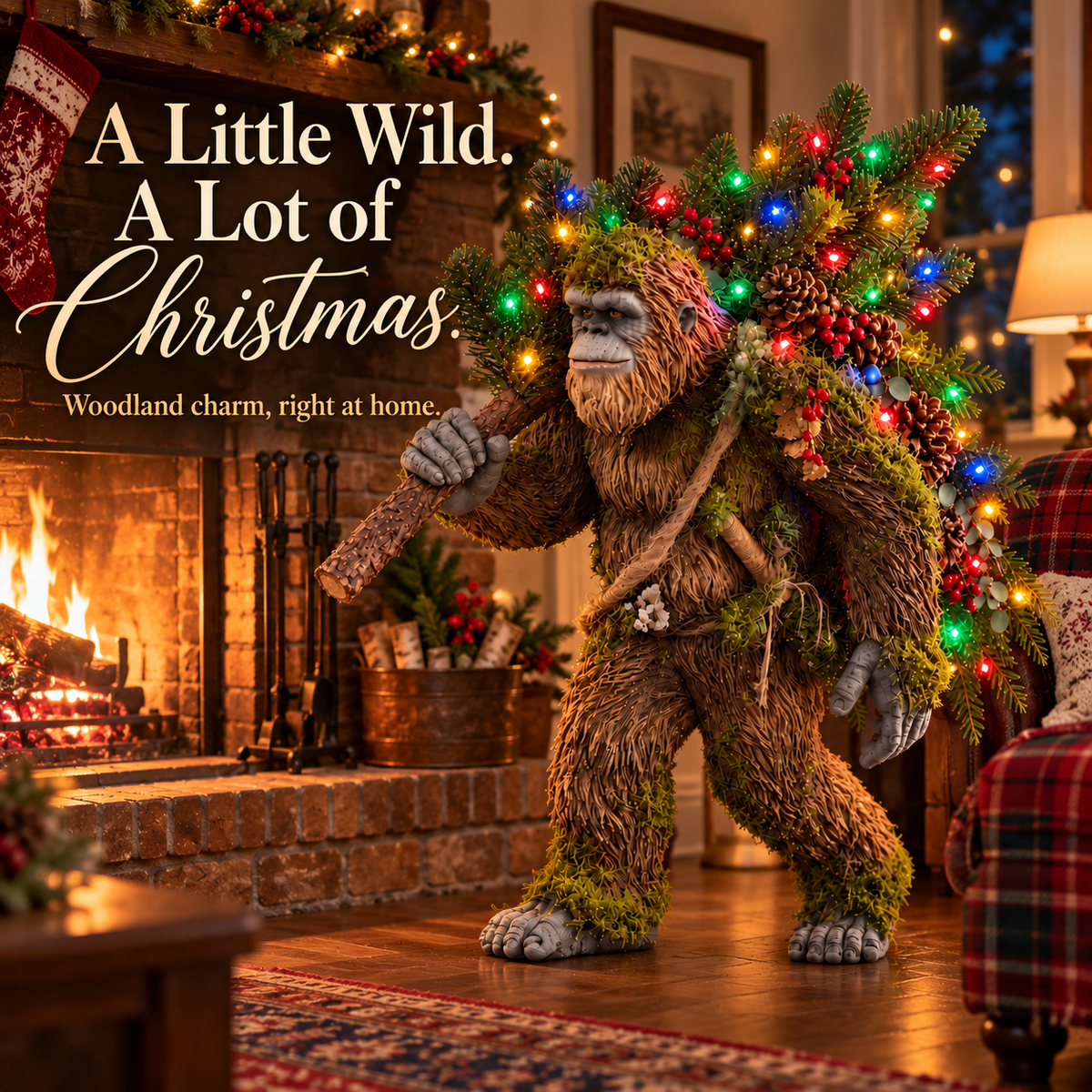 🎄 Woodland Bigfoot – Lighted Christmas Porch Decor 5