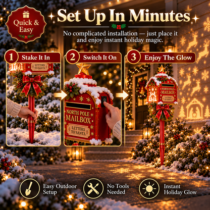 Santa’s North Pole Mailbox Christmas Projection Light
