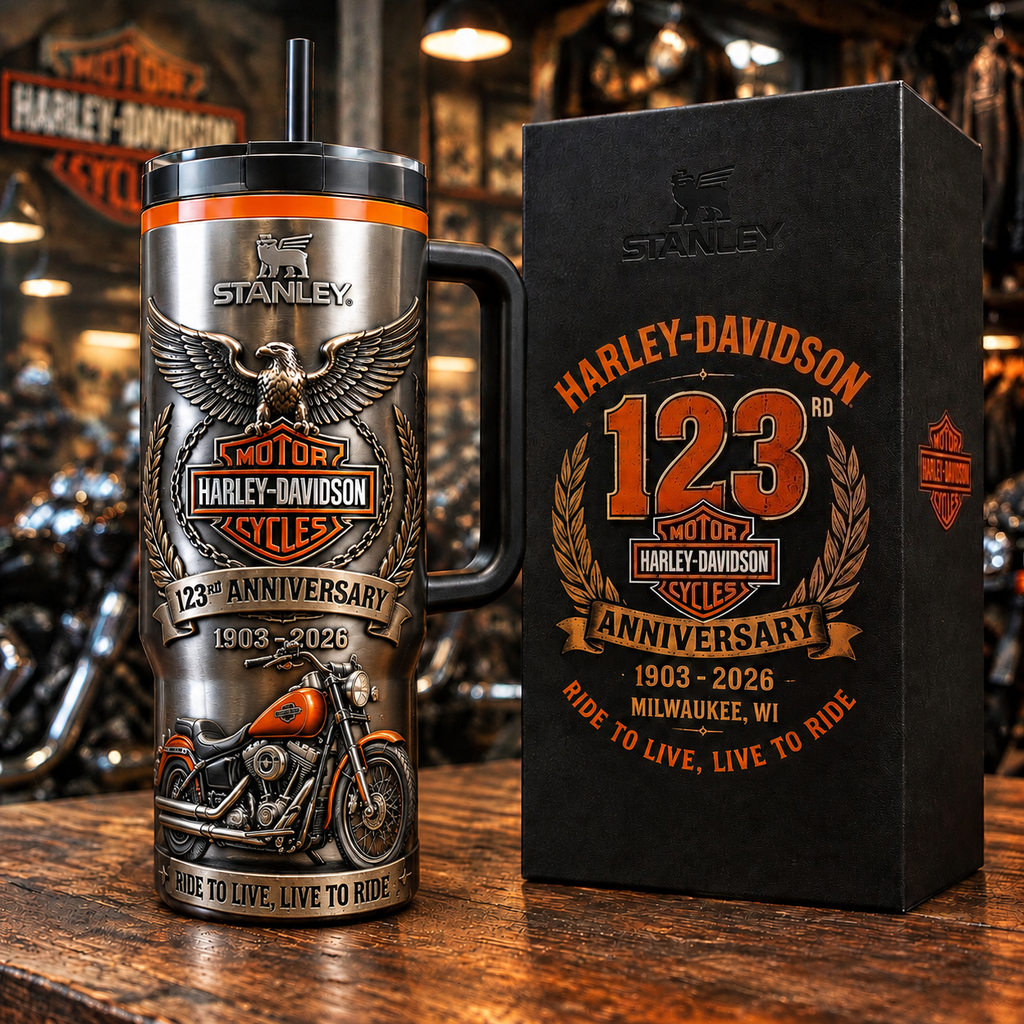 1903–2026 Motorcycle Heritage Anniversary Tumbler – product view 1