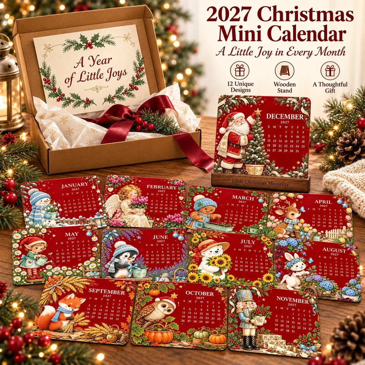 🎄🌱 Christmas Limited Edition – Eco-Friendly Plantable “Timeless” Seed Calendar 2027 🌸🌿