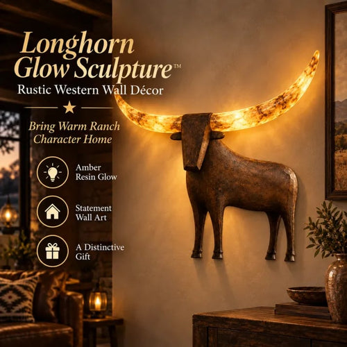 Illuminated Longhorn Wall Sculpture