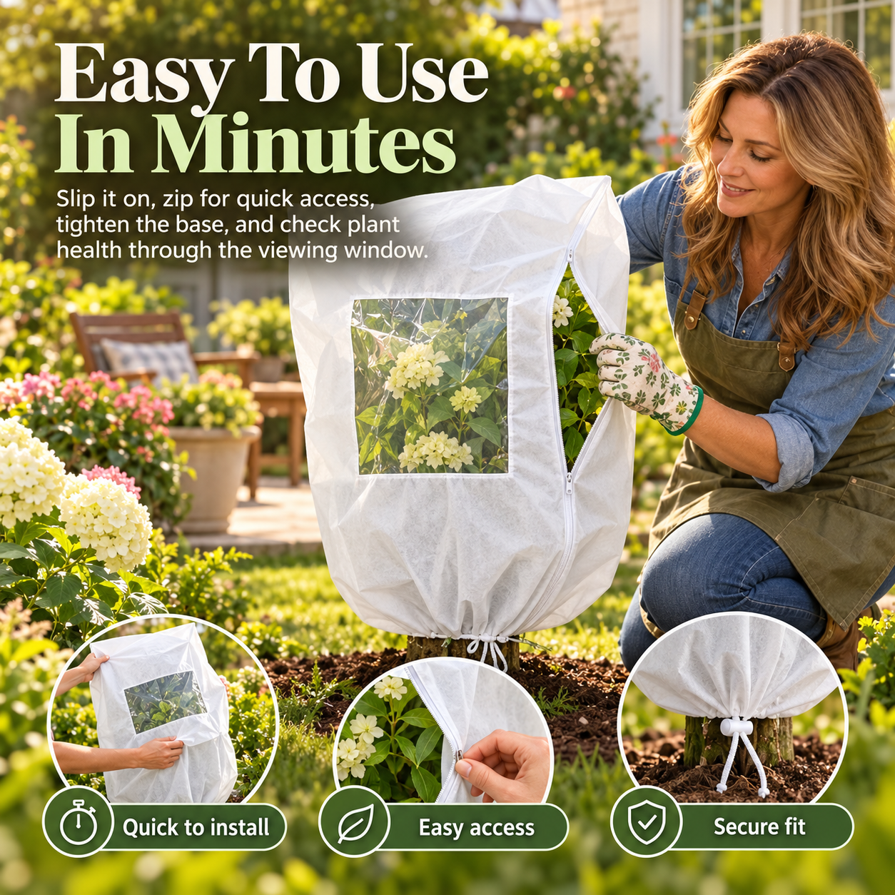 🔥 Plant Frost Cover Nonwoven Reusable Warm Shrubs Blanket