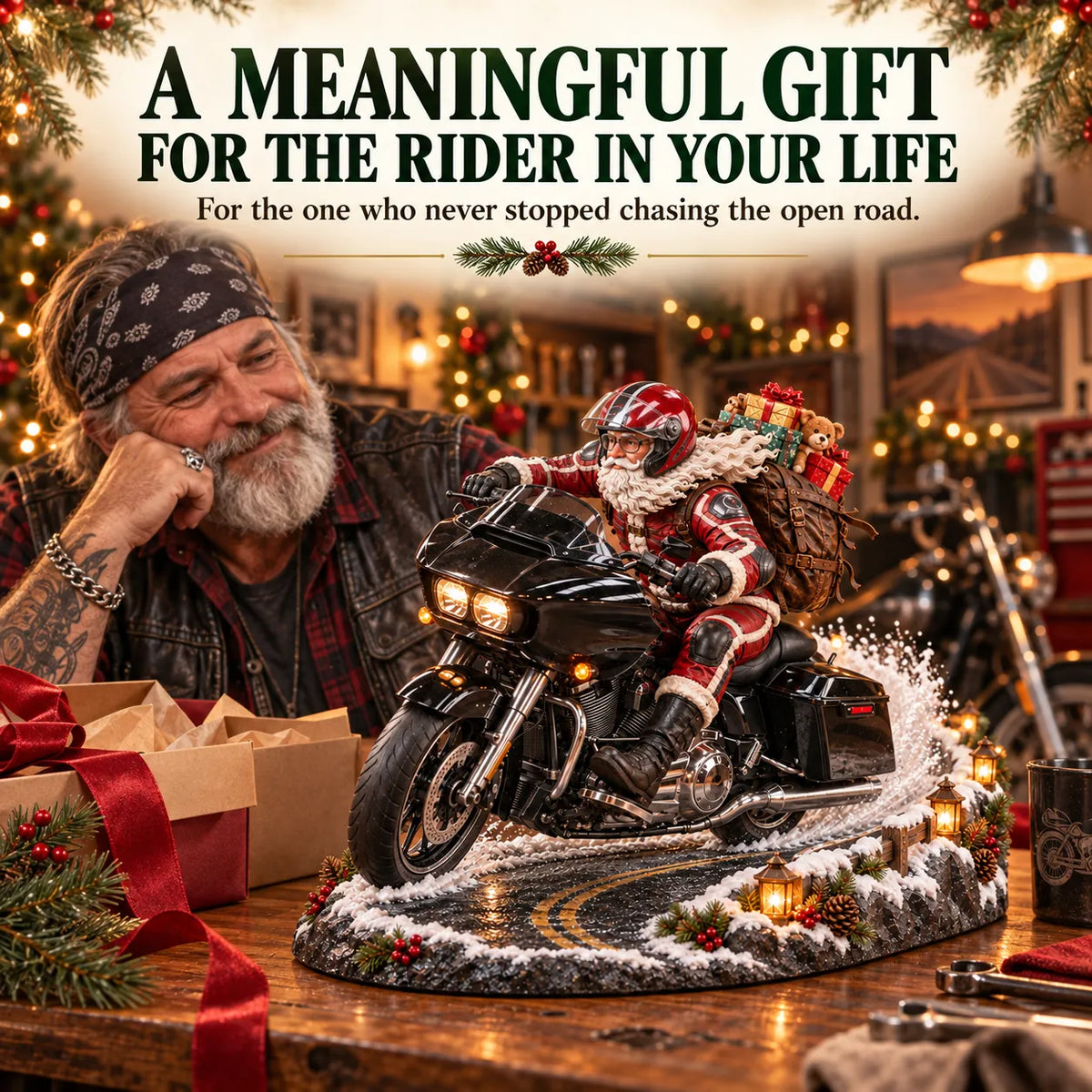🏍️🎅 Santa found a new ride this Christmas  – Christmas Motorcycle Keepsake Collection💨
