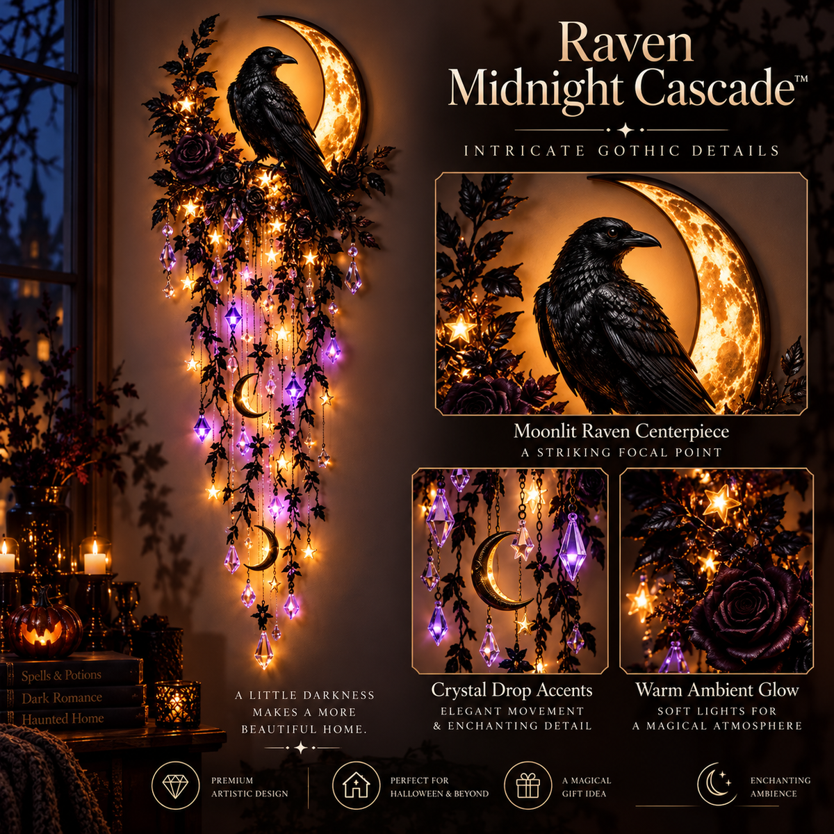 🔥Last Day 49% OFF🔥Elegant Halloween Cascade Wall Light Collection