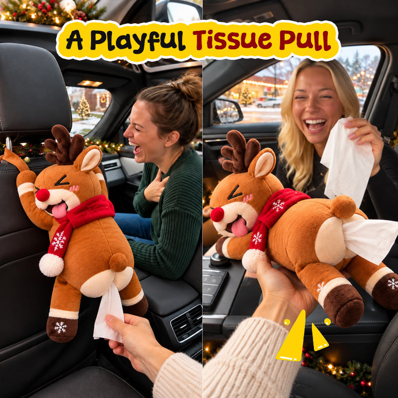 Funny Christmas Reindeer Tissue Holder – product view 4