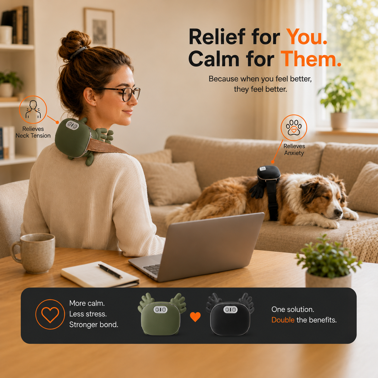 SMILEADYUS™ Calming Massager: For Pets & People 🐶