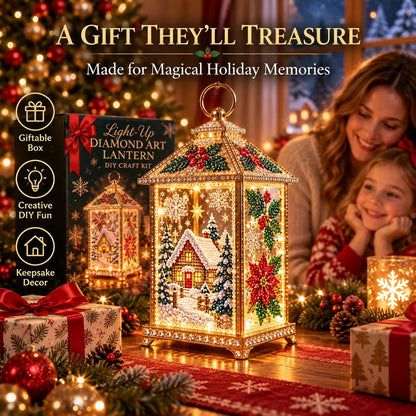 ✨ Christmas Glow™ — DIY Light-Up Diamond Art Lantern