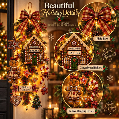 🎄 Gingerbread House Christmas Light Decoration
